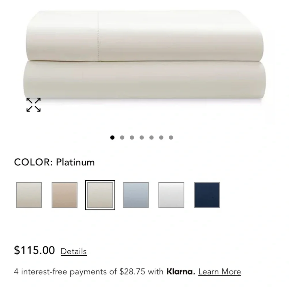 Ralph Lauren platinum organic cotton sateen twin flat sheet new‎ in bag